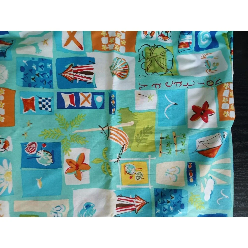 Vintage Hamil Group DES Fabric Riviera Vacation Summer Sailboats 1 Yard 26809
